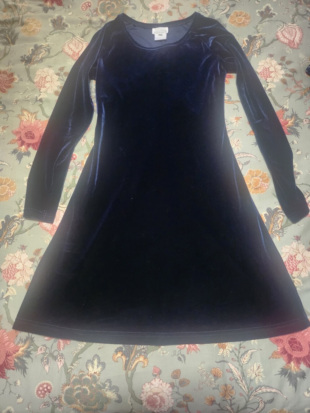 Moda Int'l Velvet Vintage Dress Navy Size Extra Small